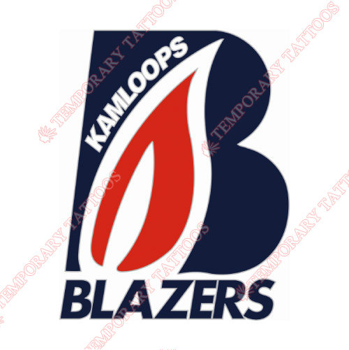Kamloops Blazers Customize Temporary Tattoos Stickers NO.7504
